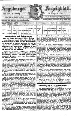 Augsburger Anzeigeblatt Sonntag 28. August 1870