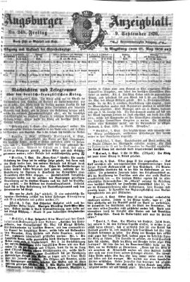 Augsburger Anzeigeblatt Freitag 9. September 1870