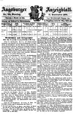 Augsburger Anzeigeblatt Samstag 17. September 1870