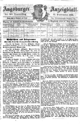 Augsburger Anzeigeblatt Donnerstag 29. September 1870