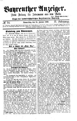 Bayreuther Anzeiger Donnerstag 14. Januar 1869