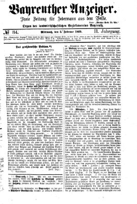 Bayreuther Anzeiger Mittwoch 3. Februar 1869