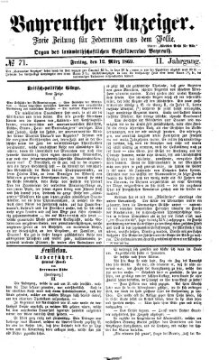 Bayreuther Anzeiger Freitag 12. März 1869