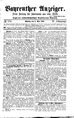 Bayreuther Anzeiger Montag 3. Mai 1869