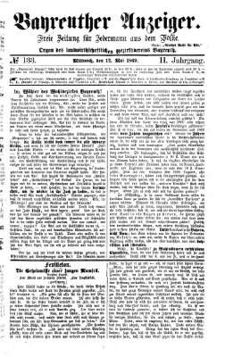 Bayreuther Anzeiger Mittwoch 12. Mai 1869