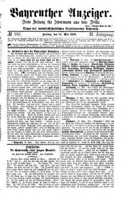 Bayreuther Anzeiger Freitag 14. Mai 1869