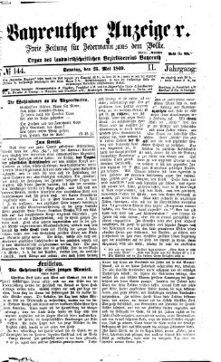 Bayreuther Anzeiger Sonntag 23. Mai 1869