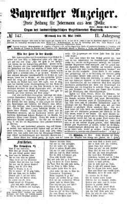 Bayreuther Anzeiger Mittwoch 26. Mai 1869