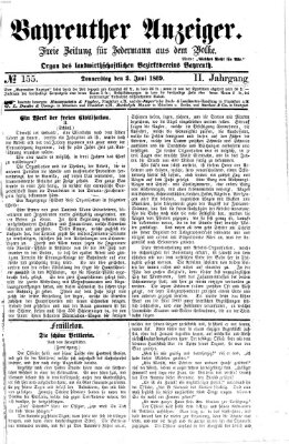 Bayreuther Anzeiger Donnerstag 3. Juni 1869