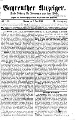 Bayreuther Anzeiger Montag 7. Juni 1869