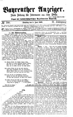 Bayreuther Anzeiger Dienstag 8. Juni 1869