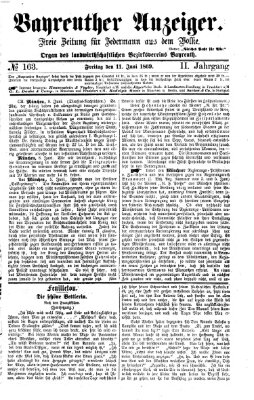 Bayreuther Anzeiger Freitag 11. Juni 1869