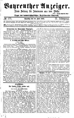 Bayreuther Anzeiger Samstag 19. Juni 1869