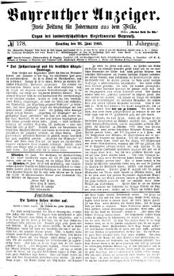 Bayreuther Anzeiger Samstag 26. Juni 1869