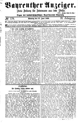 Bayreuther Anzeiger Sonntag 27. Juni 1869