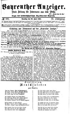 Bayreuther Anzeiger Dienstag 29. Juni 1869