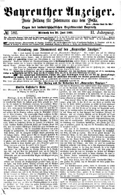 Bayreuther Anzeiger Mittwoch 30. Juni 1869