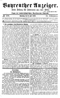 Bayreuther Anzeiger Dienstag 6. Juli 1869