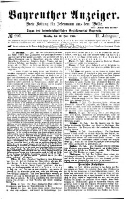 Bayreuther Anzeiger Montag 19. Juli 1869