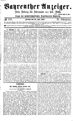 Bayreuther Anzeiger Freitag 23. Juli 1869