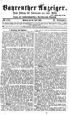 Bayreuther Anzeiger Montag 26. Juli 1869