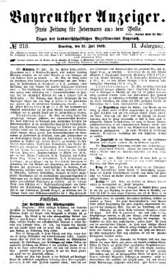 Bayreuther Anzeiger Samstag 31. Juli 1869