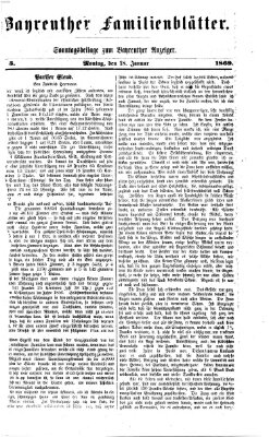 Bayreuther Anzeiger Montag 18. Januar 1869