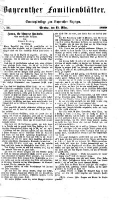 Bayreuther Anzeiger Montag 15. März 1869