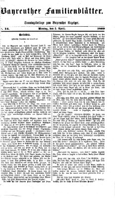 Bayreuther Anzeiger Montag 5. April 1869