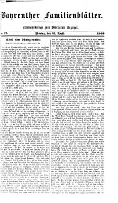 Bayreuther Anzeiger Montag 26. April 1869