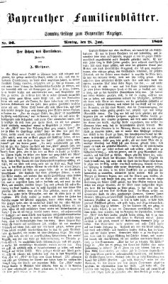 Bayreuther Anzeiger Montag 28. Juni 1869