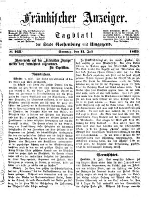 Fränkischer Anzeiger Sonntag 11. Juli 1869