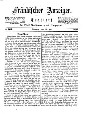 Fränkischer Anzeiger Dienstag 20. Juli 1869