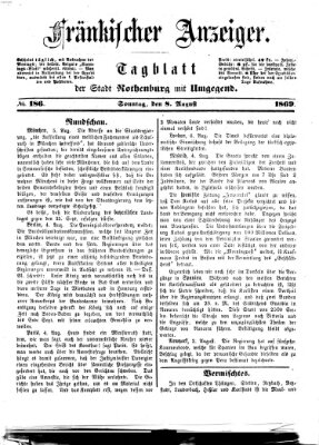 Fränkischer Anzeiger Sonntag 8. August 1869