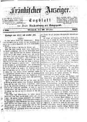 Fränkischer Anzeiger Mittwoch 20. Oktober 1869