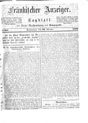 Fränkischer Anzeiger Donnerstag 28. Oktober 1869