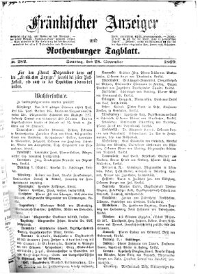 Fränkischer Anzeiger Sunday 28. November 1869