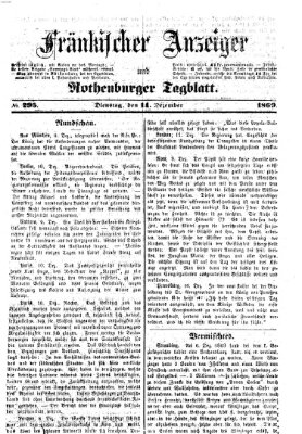 Fränkischer Anzeiger Dienstag 14. Dezember 1869