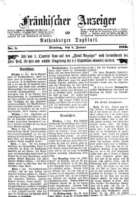 Fränkischer Anzeiger Dienstag 4. Januar 1870