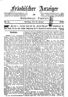 Fränkischer Anzeiger Dienstag 18. Januar 1870