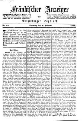 Fränkischer Anzeiger Sonntag 6. Februar 1870