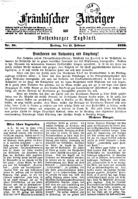 Fränkischer Anzeiger Freitag 11. Februar 1870