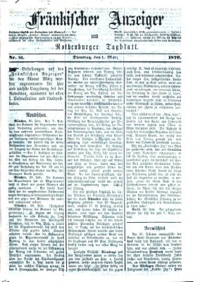 Fränkischer Anzeiger Dienstag 1. März 1870