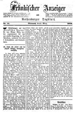 Fränkischer Anzeiger Mittwoch 2. März 1870