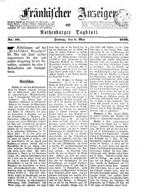 Fränkischer Anzeiger Freitag 6. Mai 1870