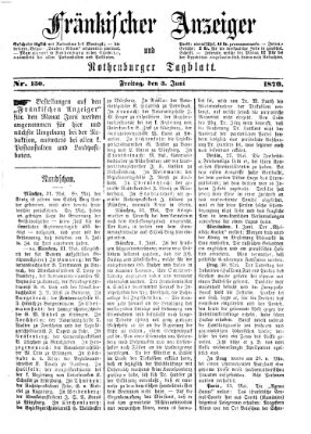 Fränkischer Anzeiger Freitag 3. Juni 1870