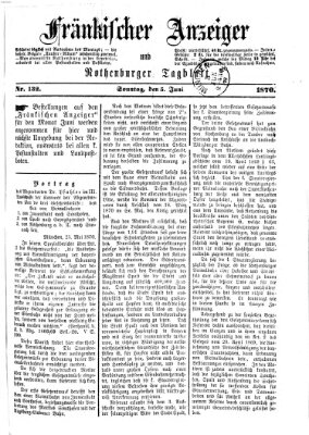 Fränkischer Anzeiger Sonntag 5. Juni 1870