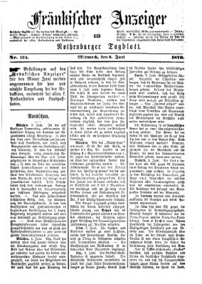 Fränkischer Anzeiger Mittwoch 8. Juni 1870