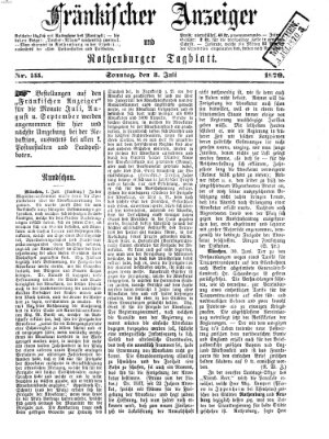 Fränkischer Anzeiger Sonntag 3. Juli 1870