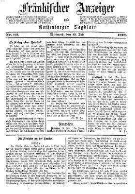 Fränkischer Anzeiger Mittwoch 13. Juli 1870